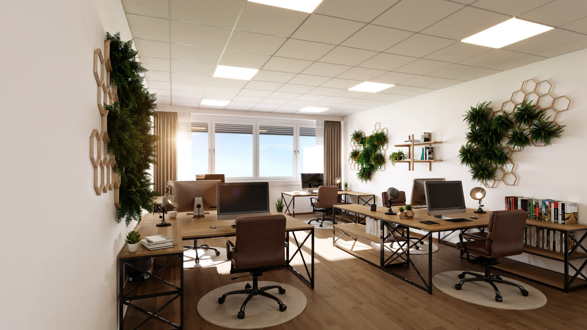 Büro 5 (47 m²) - Eckbüro mit Panoramablick über den Campus